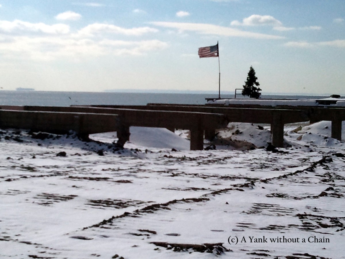 The area where the Rockaway Boardwalk was stood is now a skeleton of its former self