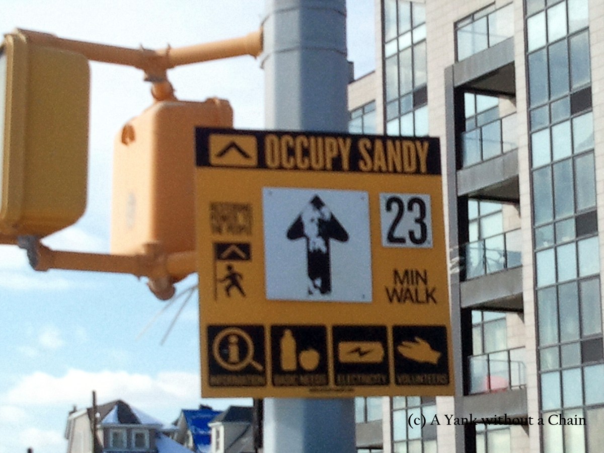 An Occupy Sandy sign in Queens