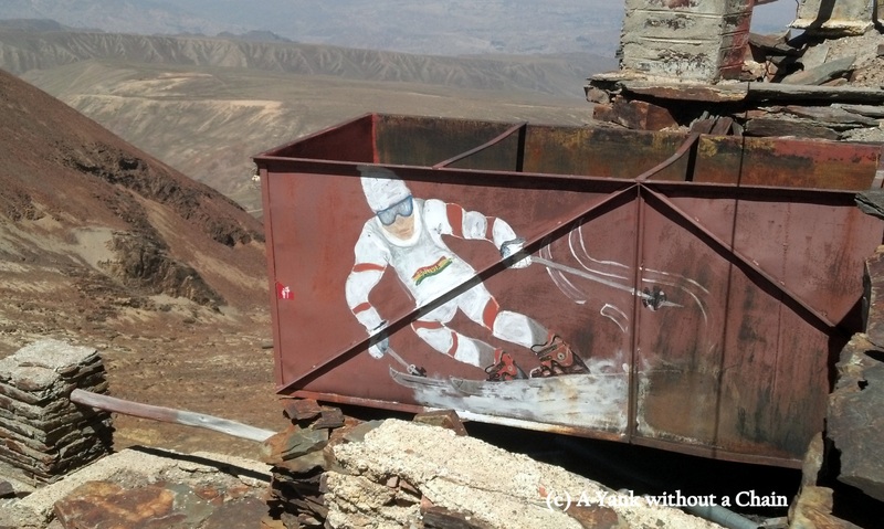 Outside the ski lodge at Chacaltaya