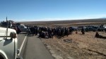 Protesters outside Uyuni demanding a new bus terminal