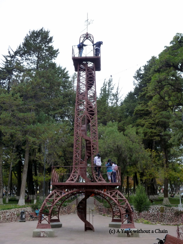 The mini Eiffel Tower in Parque Bolivar in Sucre