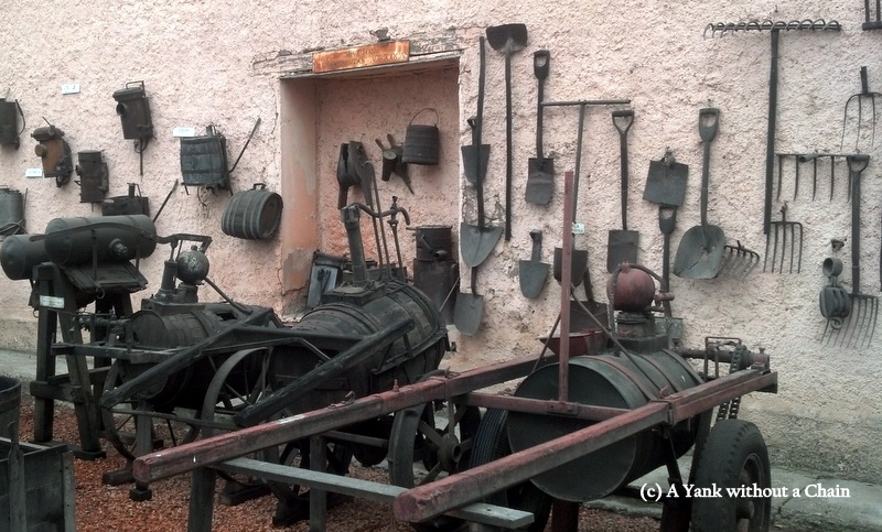 Agricultural tools at the Rutini wine museum