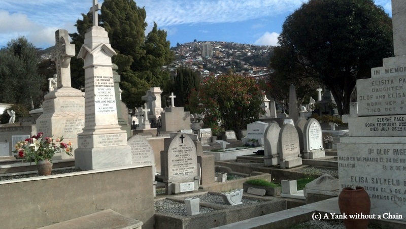 Cementerio de Disidentes in Valparaiso. If you look closely, you will see Spanish, English and German all represented!