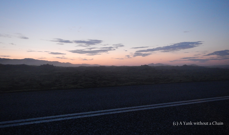 The 2am sky viewed from the Ring Road on the southern coast of Iceland