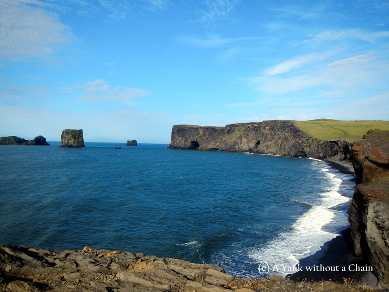 Dyrholaey - the "door hole hill" island - a lava formation on the southern coast of Iceland