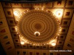 The ceiling in the main room of the city hall in Subotica