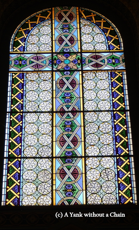 Stained glass in the Orthodox cathedral in Sremski Karlovci