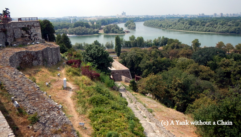 View of Belgrade's two rivers from the fortess