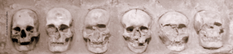 A portion of the skull tower in Nis