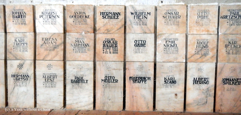 A detail of the World War I monument in St. Michael's Church