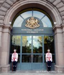Guards at the Council of Ministers building in Sofia