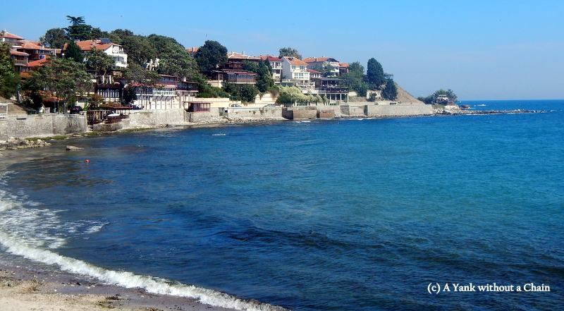 A view of the beach in Nessebar's old town