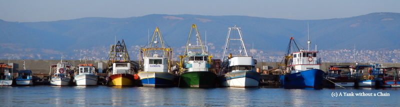 Some boats on a dock in Nessebar