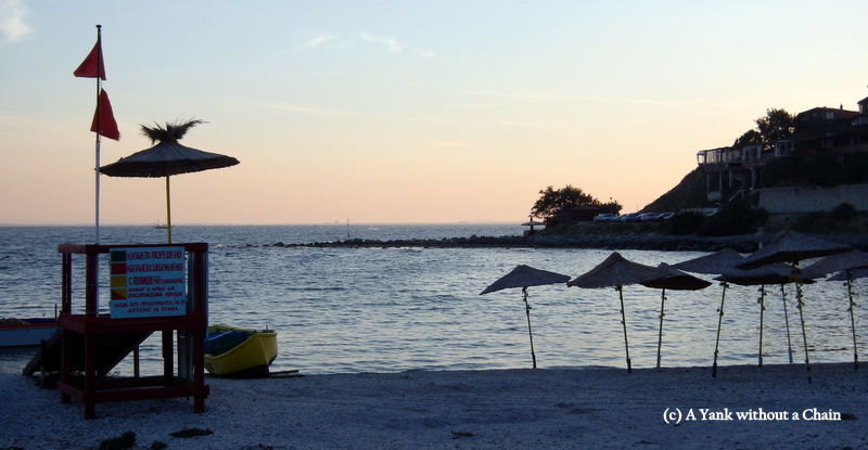 The beachfront at Nessebar on the Black Sea