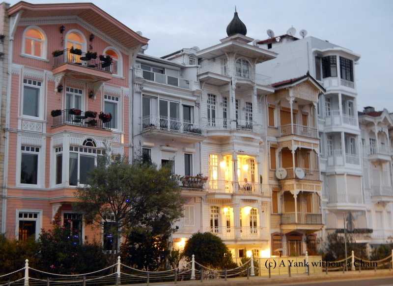 Houses on the Bosphorus near the Kadikoy neighborhood in Istanbul