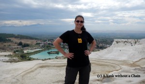 The Yank without a Chain at Pamukkale in Turkey