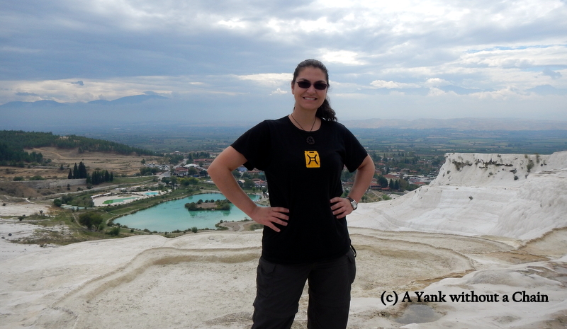 The Yank without a Chain at Pamukkale in Turkey