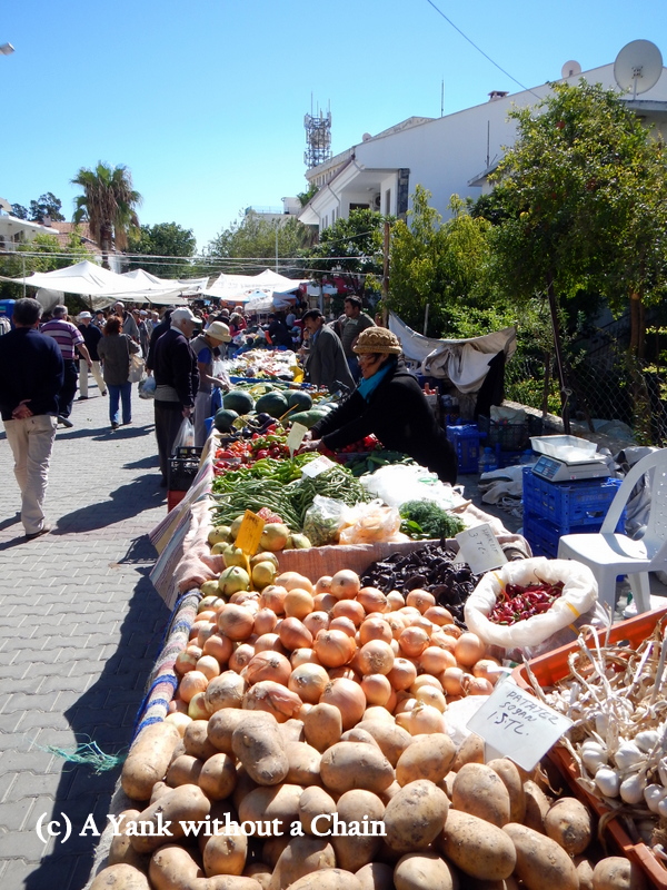 Saturday is market day in Datca!