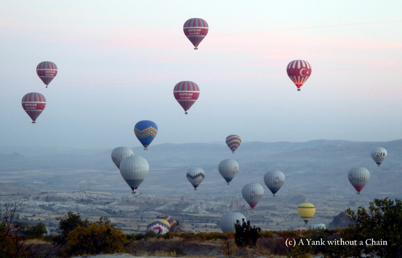 Watching the balloons take off!