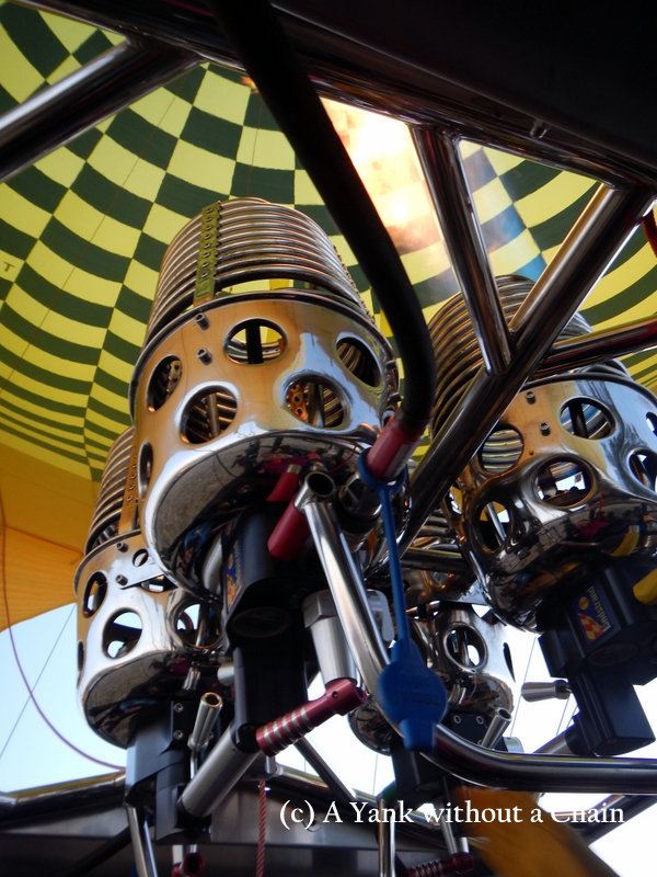 Even the equipment is pretty when you're hot air ballooning!