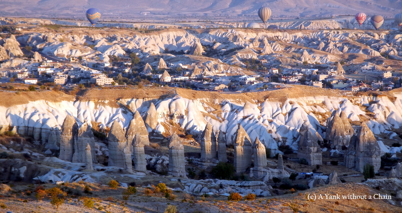 A view of the euphemistic Love Valley from a hot air balloon