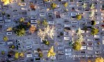 A bird's eye view of a cemetery in Cappadocia