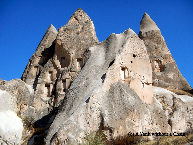 More houses built into the rocks in Cappadocia