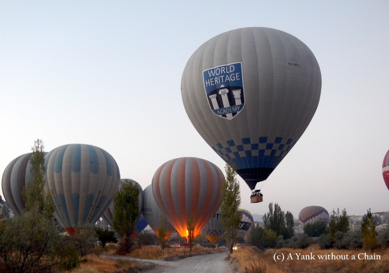 Watching the balloons taking off from up close
