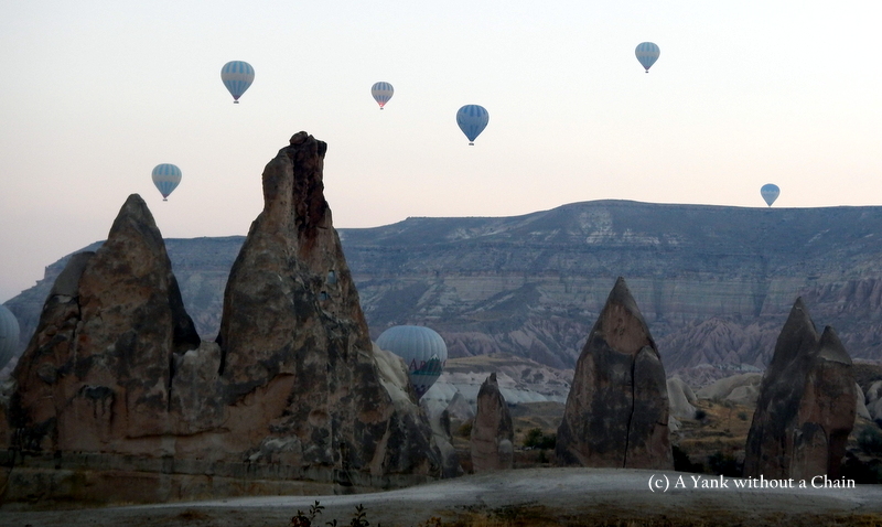 Some balloons passing through Red Valley