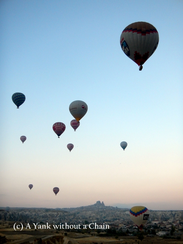 Balloons rising up to the sky