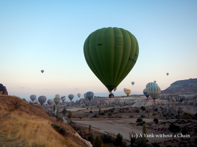 Balloons in the White Valley of Cappadocia