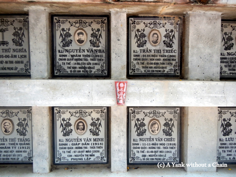 Memorials at the Long Son Pagoda