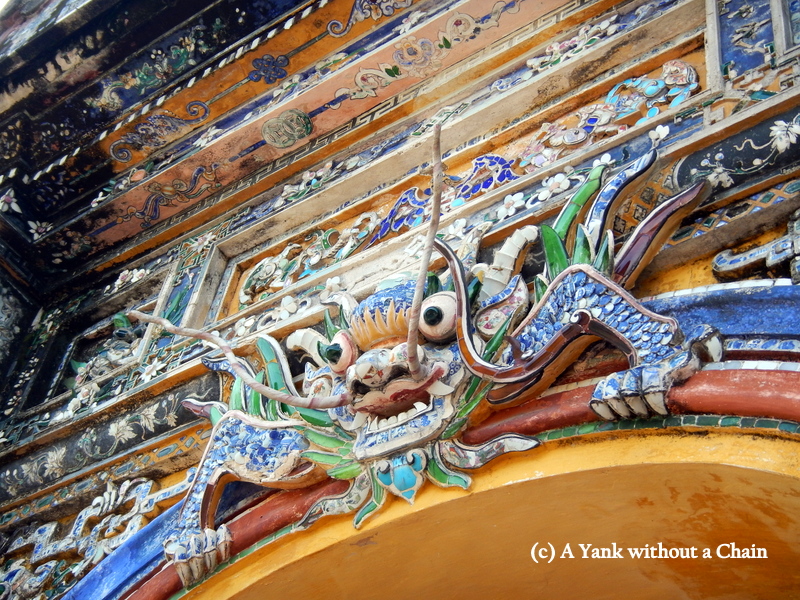 A detail of a gate at the imperial citadel