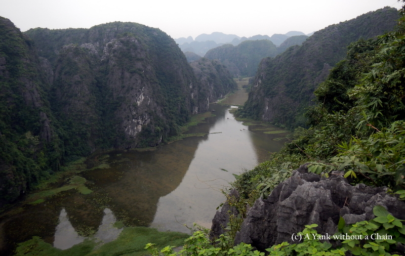 The view of Tam Coc from the top of mua cave