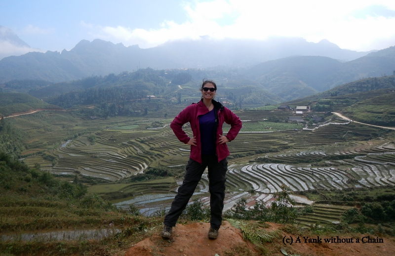 Posing with Sapa Rice Terraces