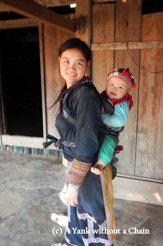 The daughter and grandson of Phan Man May, our homestay host