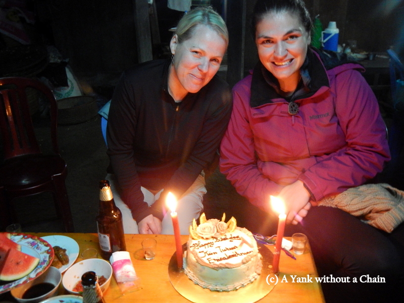I shared my birthday with Kim, a fellow trekker, and we were surprised with a cake!