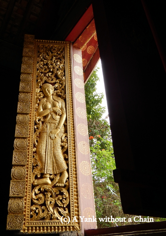 A window at Vat Xieng Thong in Luang Prabang