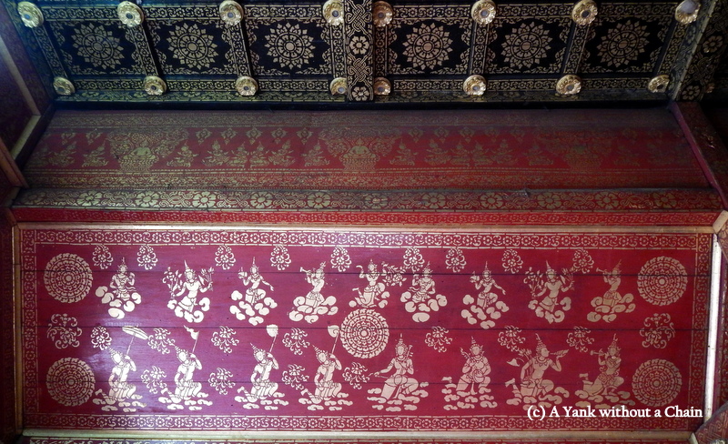 A gorgeous ceiling at Vat Xieng Thong in Luang Prabang