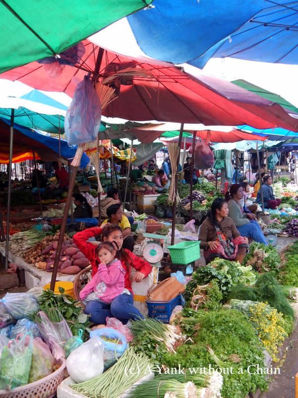 Women at the market in Luang Prabang