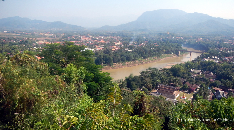 View of Luang Prabang from the top of Mount Phousi