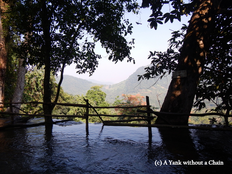 View from the top of the Kuang Si waterfall