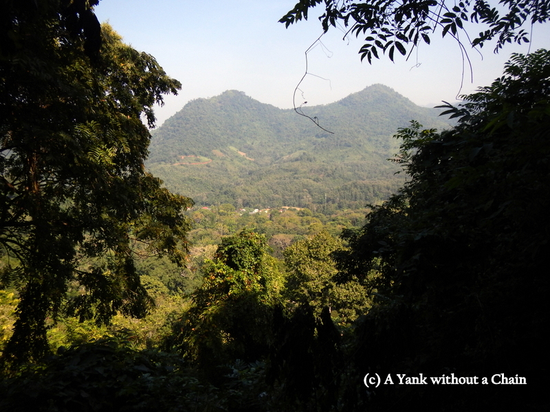 View from the top of the Kuang Si waterfalls