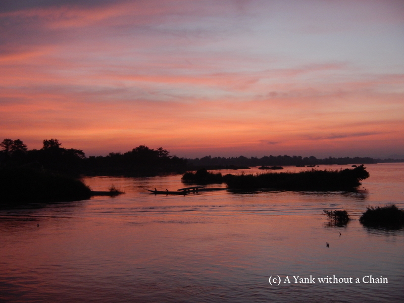 Sunset viewed from Don Det, 4000 Islands