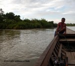 Our fishing guide dropping anchor