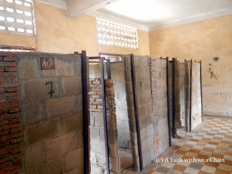 Cells at S-21 prison in Phnom Penh