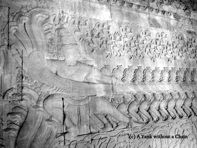 The bas relief at Angkor Wat