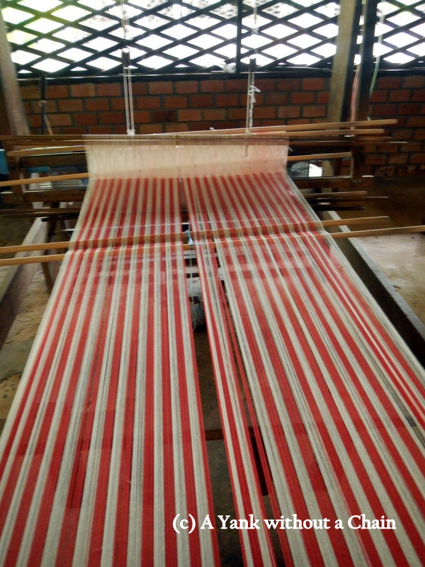 One of the looms at the Artisans Angkor silk farm