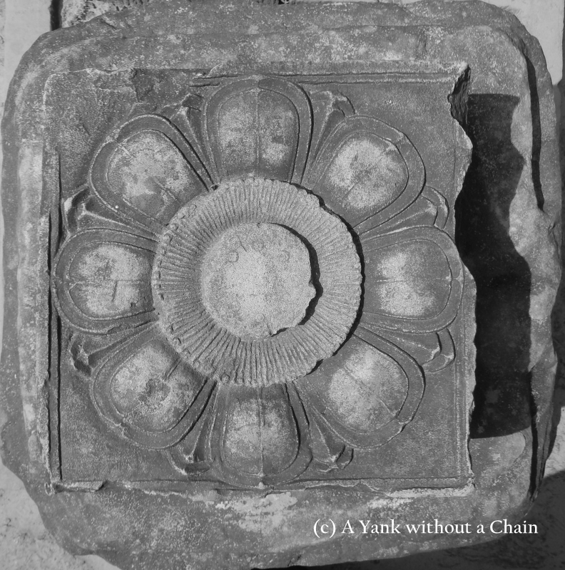 A detail of the carvings at Banteay Srei