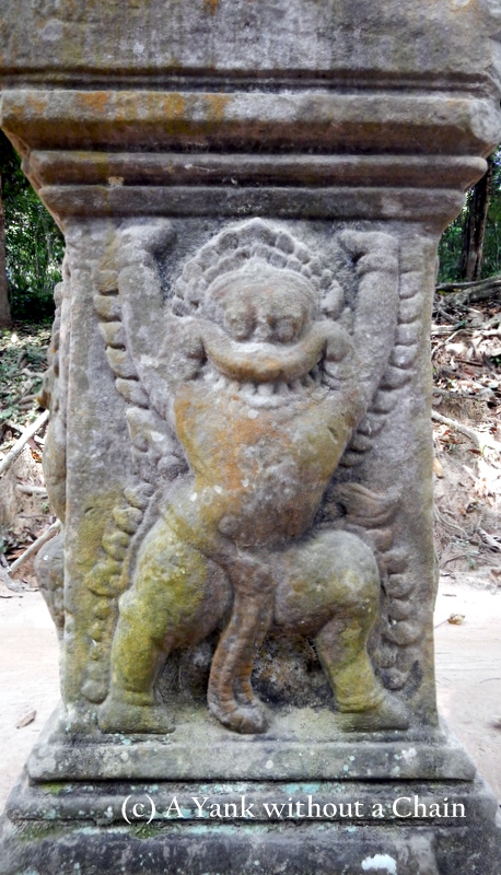 A pillar at the entrance to Preah Kahn